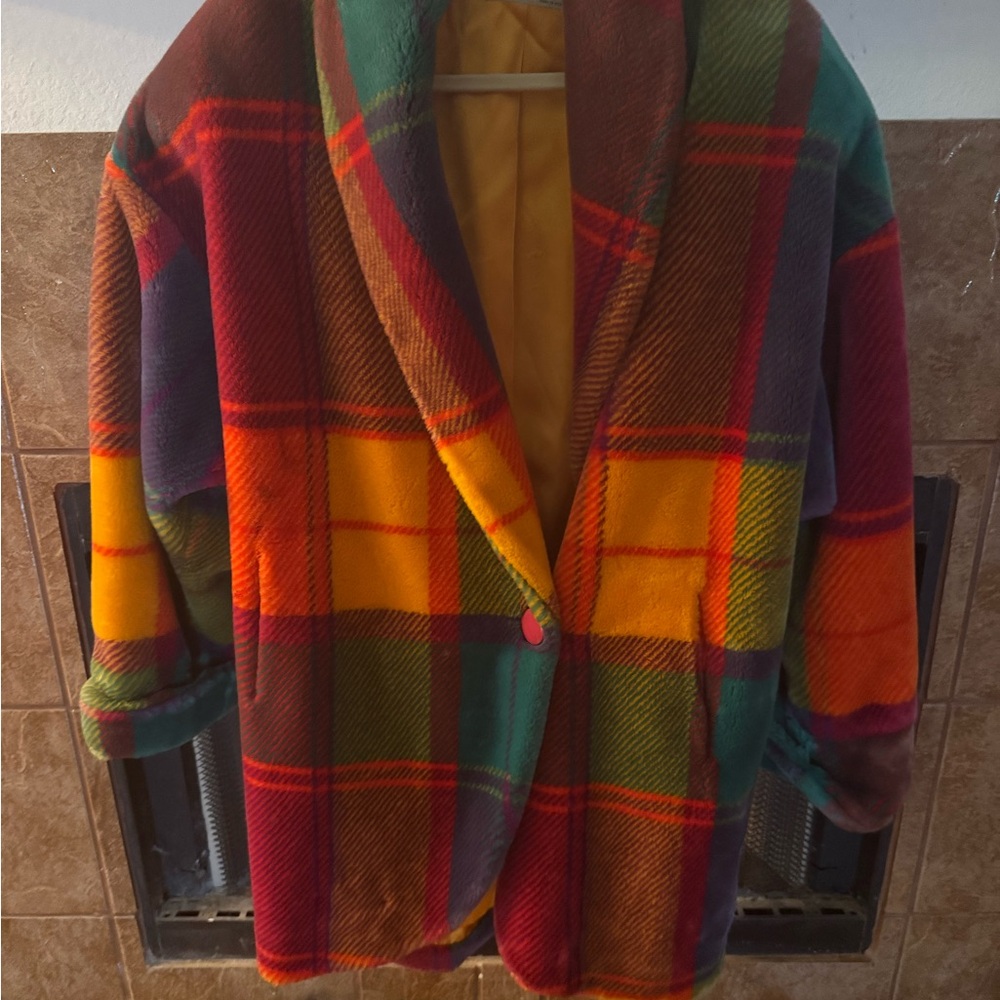 Regal Plush Collection Multi Colored Coat